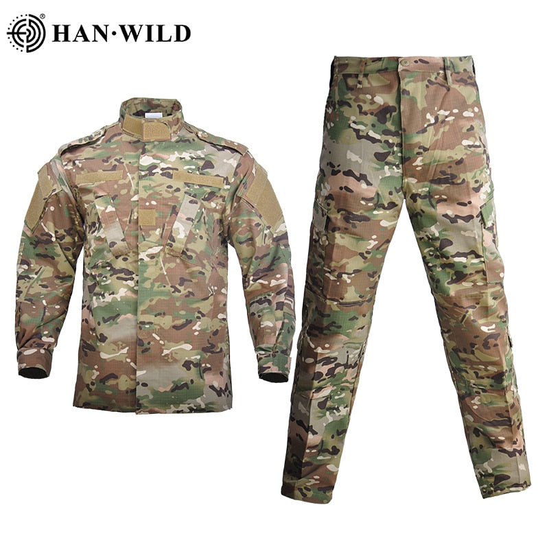 Military Uniform Tactical Airsoft Paintball Hunting Suit Men Clothing Outfit Combat Camouflage