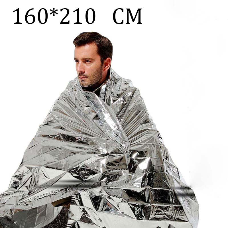 1PC Emergency Blankets Polyester Film Insulation Blankets for First aid Insulation Outdoor Survival