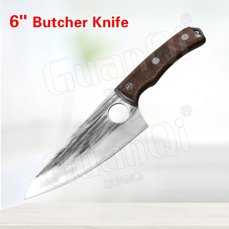 Fish Filleting Knife Stainless Steel Boning Handmade Kitchen Meat Cleaver Camping Cutter Chef Knives