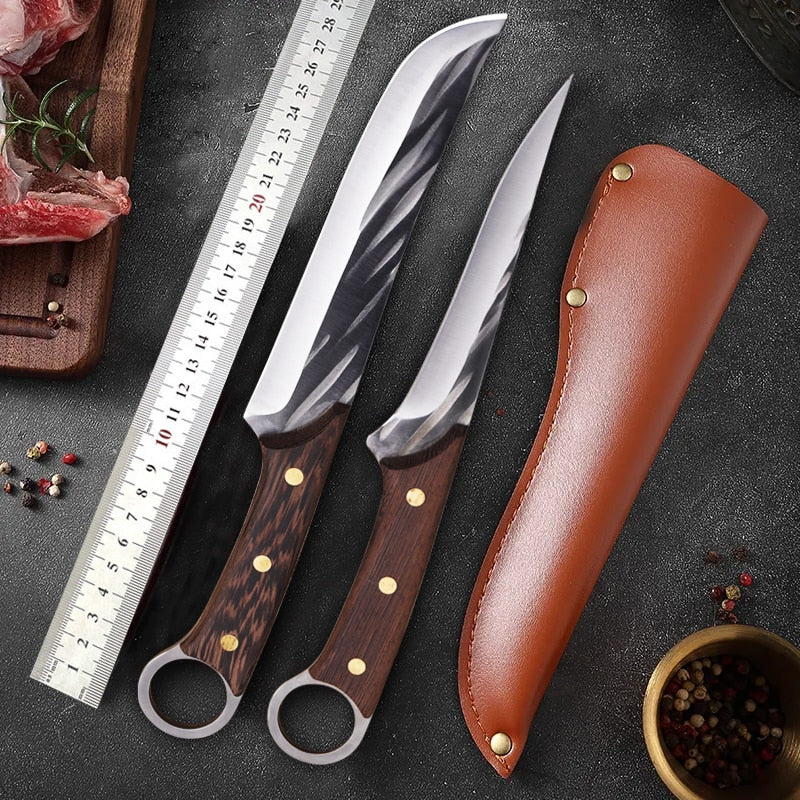 Stainless Steel Boning Knife for Outdoor Camping, Meat Cleaver Slicing Knife for Household