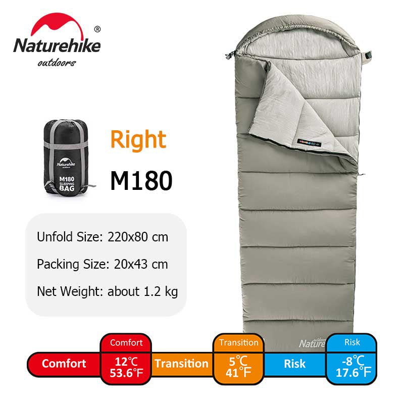 Naturehike M180 Lightweight Sleeping Bag M300 Double Camping Sleeping Bag M400 Machine