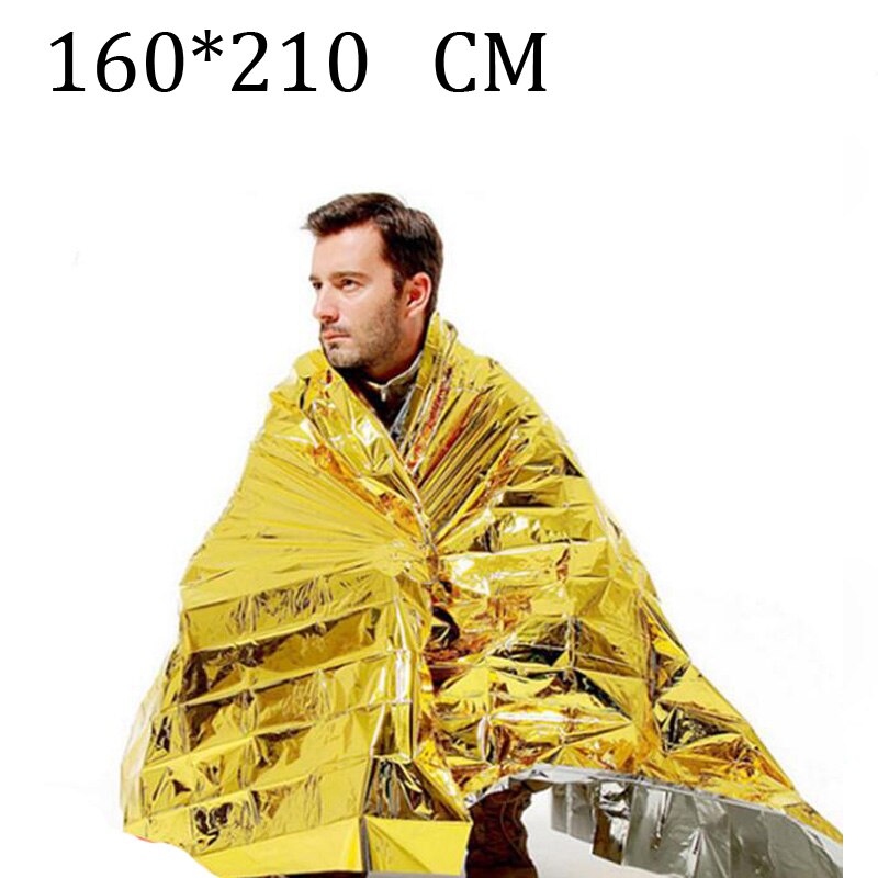 1PC Emergency Blankets Polyester Film Insulation Blankets for First aid Insulation Outdoor Survival