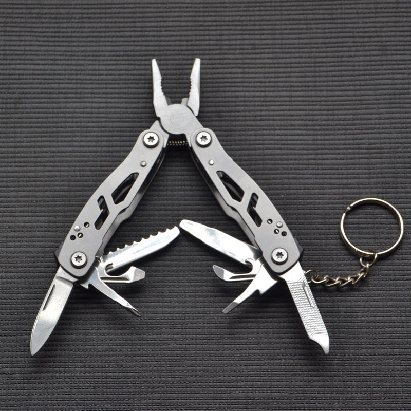 Portable Mini Multitool 420 Stainless Steel Multitool Pliers Knife Screwdriver for Outdoor