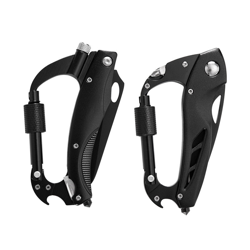 Camping 7-in-1 Pocket Multitool with Knife carabiner Bottle Opener Multi-tool Survival Multi-tool