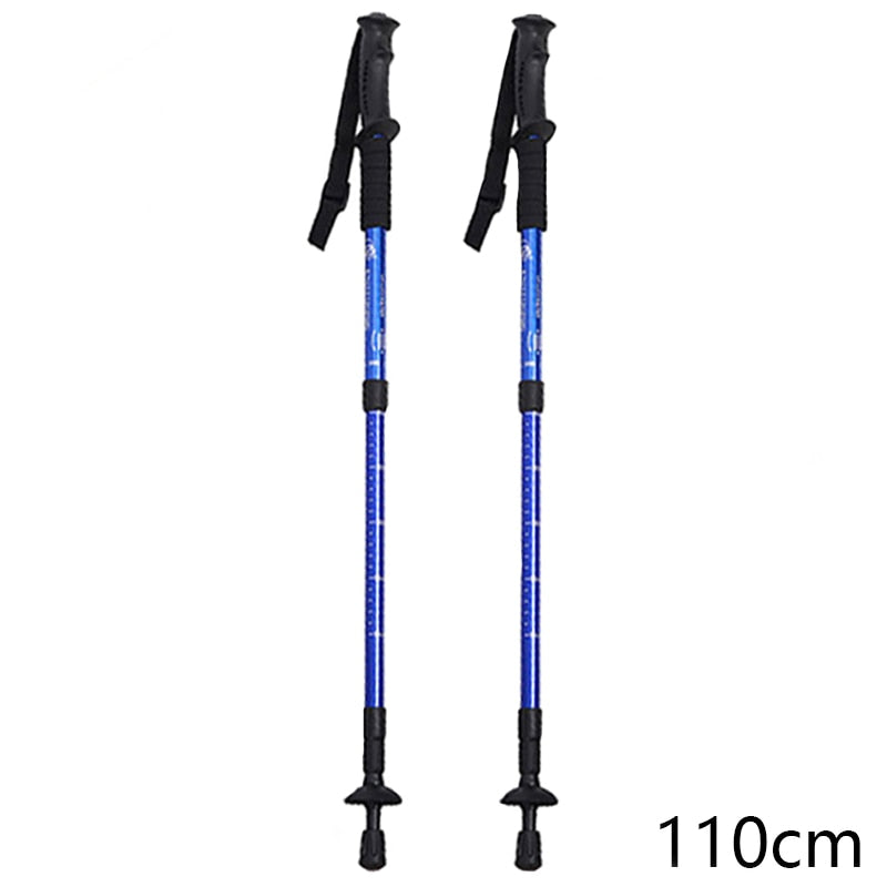 Climbing Sticks Telescopic Trekking Hiking Poles Mountaineering Walking Retractable Walking Cane Hiking Trekking