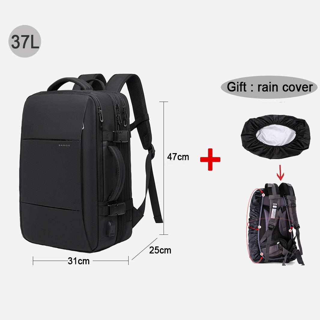 Laptop Backpack Large Waterproof School USB Charging Men Business Travel Backpack Man