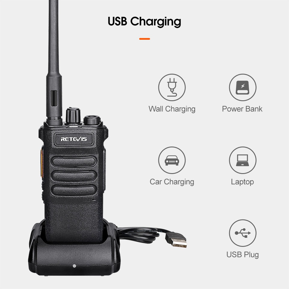 10W Retevis Walkie Talkie Long Range RT86 Walkie-talkies 1/ 2 pcs Two-way radio Powerful