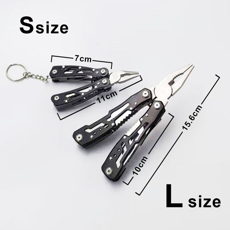 Pocket Multitool Stainless Steel Multitool Pliers Knife Screwdriver for Outdoor Survival Camping