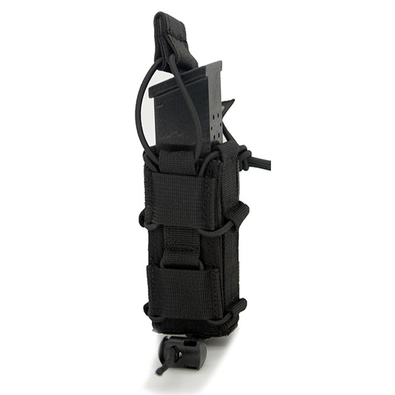 Tactical Magazine Pouch Pistol Single Mag Bag Molle Flashlight Pouch Torch Holder Hunting