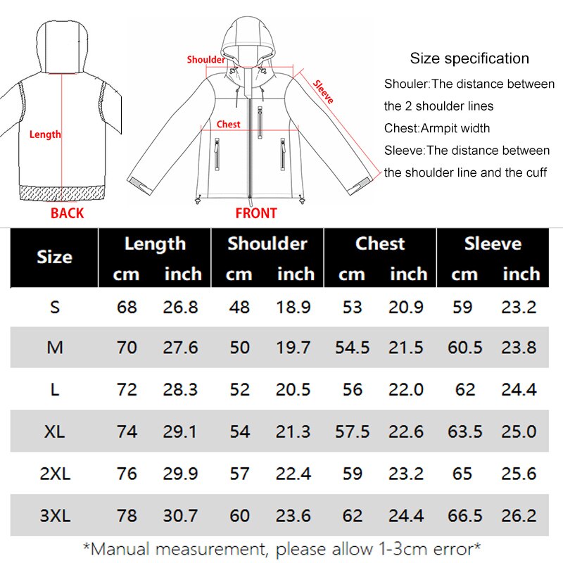 JacketsSoft Shell Shark Skin Fleece Waterproof Windproof Windbreaker Tactical Coat for Hiking