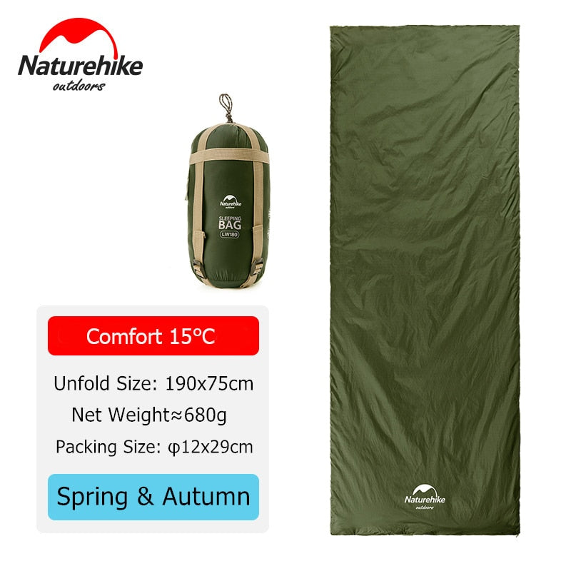 Naturehike Sleeping Bag Ultralight Waterproof Cotton Summer Hiking Camping