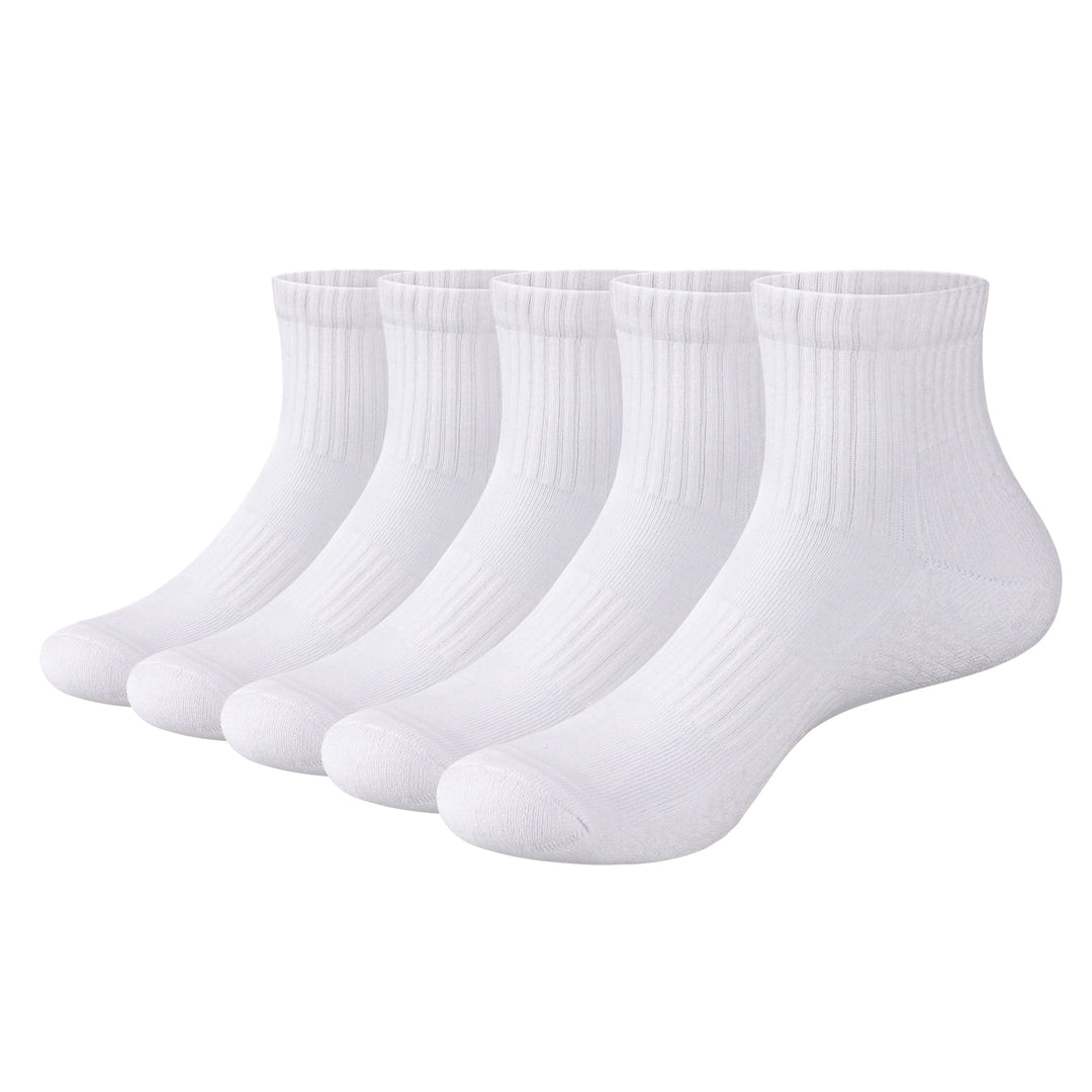 YUEDGE Mens Moisture Wicking Training Athletic Socks Anti Sweat Cotton Cushioned