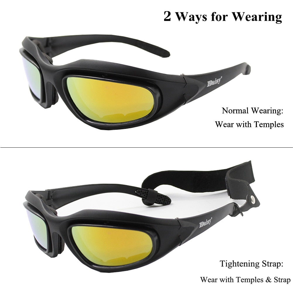 Hunting Tactical Polarized Glasses 4 Lens Army Sunglasses with 4 Lens Kit for Outdoor