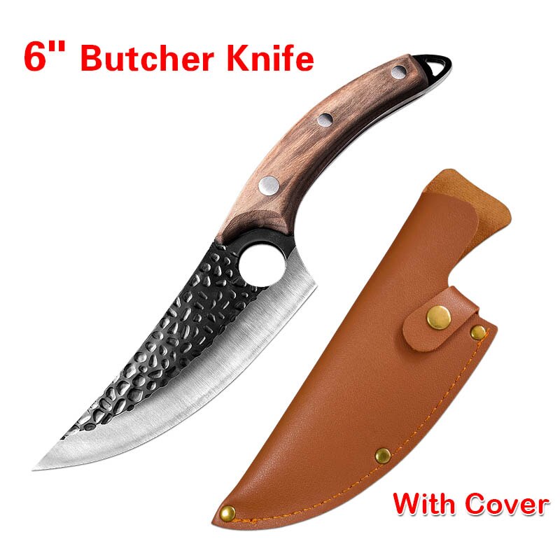 5CR15 Damascus Kitchen Hunting Knife Stainless Steel Boning Meat Cleaver Outdoor