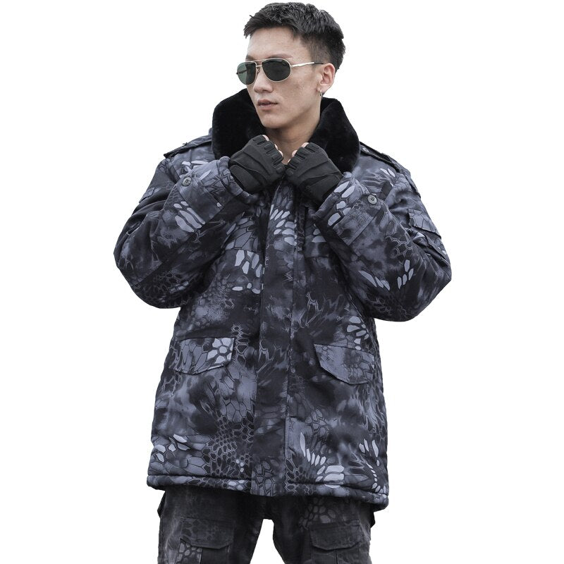 Winter Jacket Warm Hooded Coats Waterproof Men Military Clothing Tactical Hunting Clothes