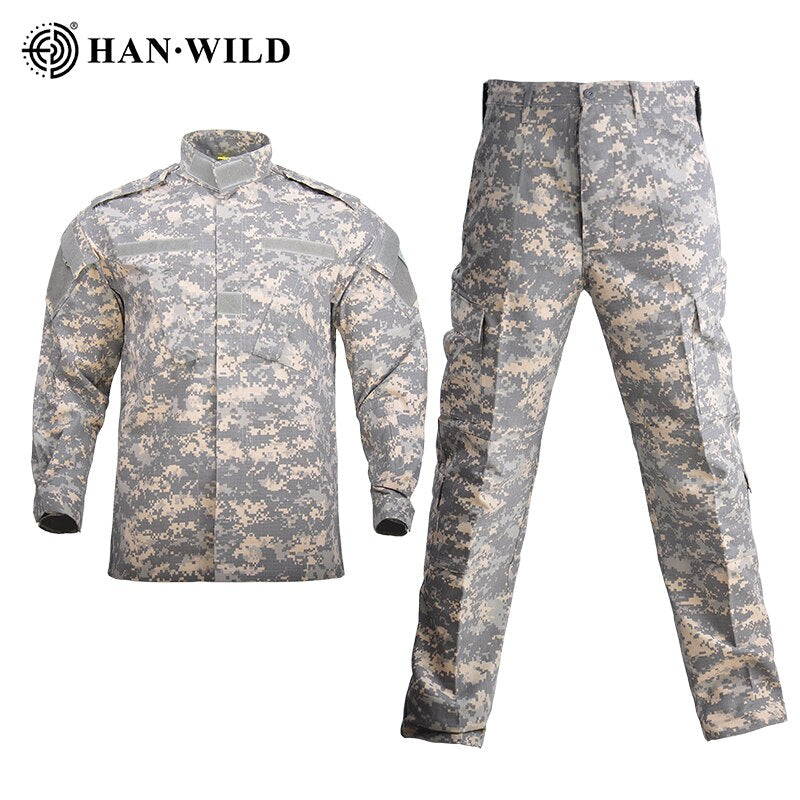 Military Uniform Tactical Airsoft Paintball Hunting Suit Men Clothing Outfit Combat Camouflage