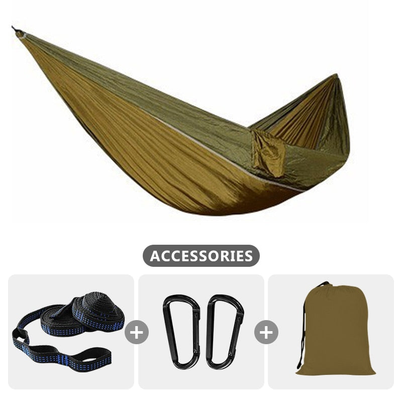 Camping Hammock For Single 220x100cm Outdoor Hunting Survival Portable Garden Yard