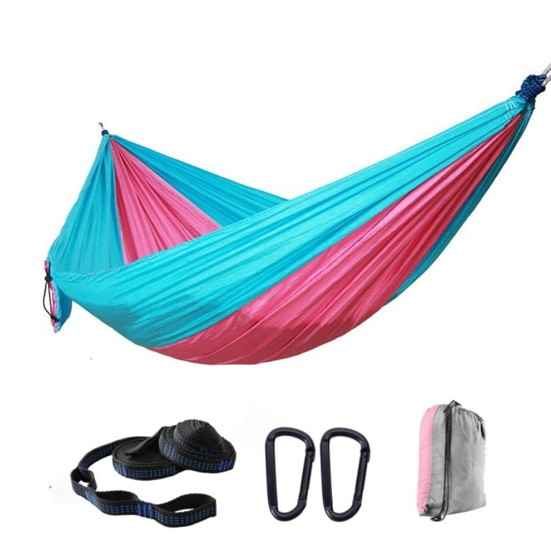 Color Matching Hammock Outdoor Camping Ultra Light Portable Hammock for Double Person Swing