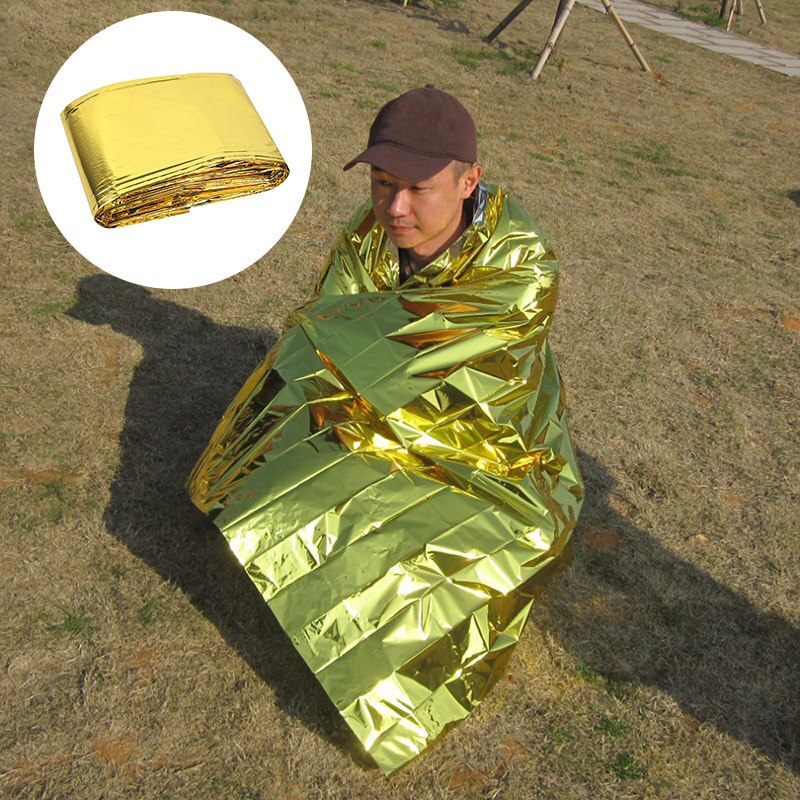 Outdoor Water Proof Emergency Survival Rescue Blanket Dry Insulation Campsite Keepin Tool