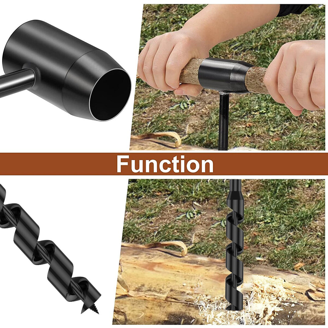 1PcsBushcraft Hand Drill Carbon Steel Manual Auger Portable Manual Survival Bit