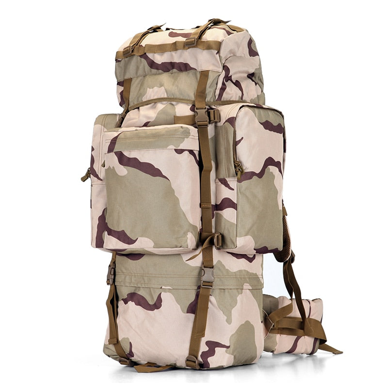 70L Large Capacity Men Backpack Military High Quality Waterproof Thickened Oxford