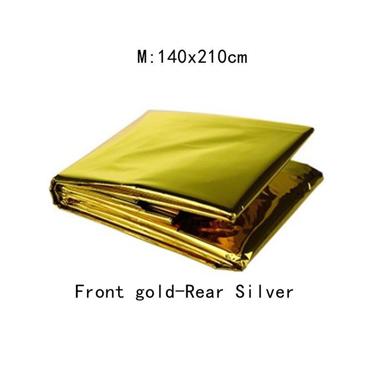 Outdoor Emergency Blanket Survive First Aid Military Rescue Kit Windproof Foil Thermal Blanket