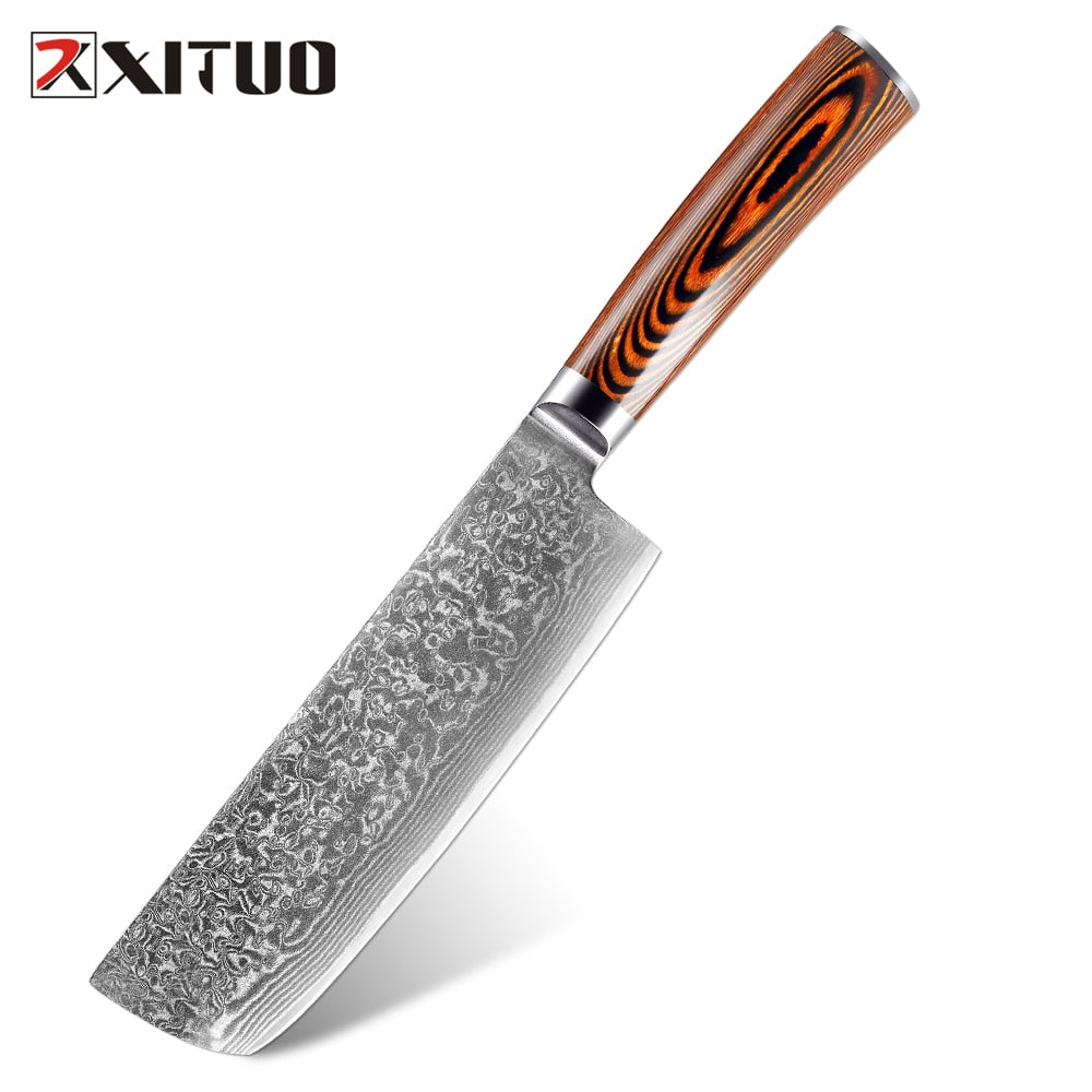 XITUO 1-4pcs kitchen knives set Japanese Damascus steel kitchen knife VG10 chef boning