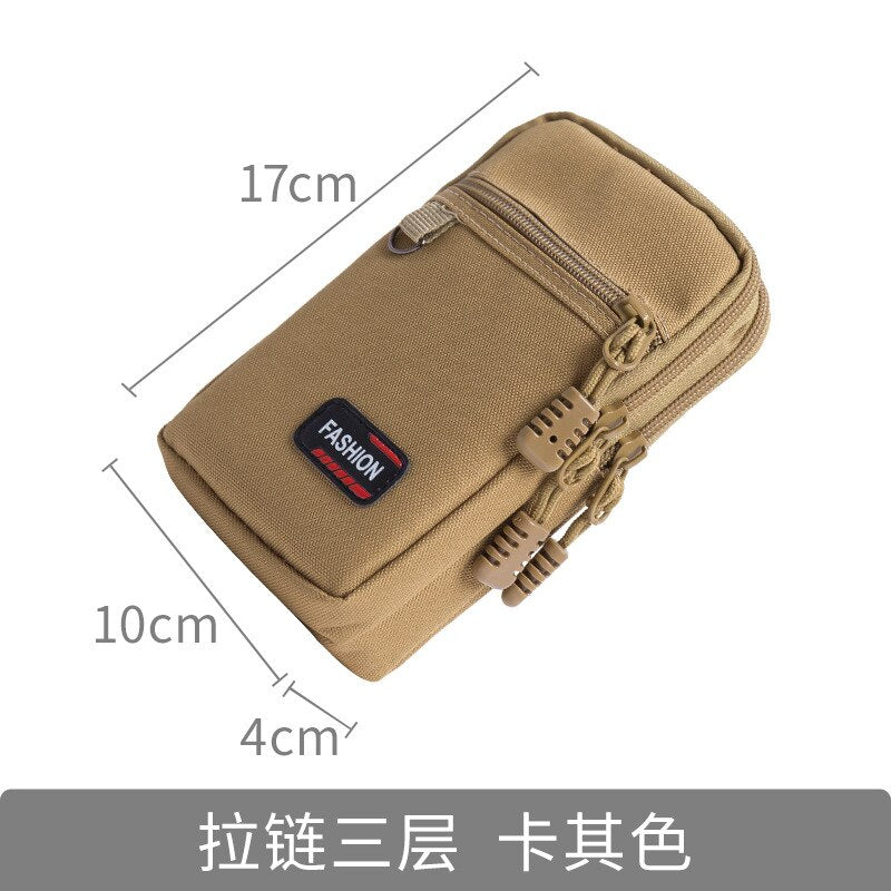 Nylon Tactical Bag Outdoor Molle Military Waist Cycling Men Phone Pouch Camping Hunting