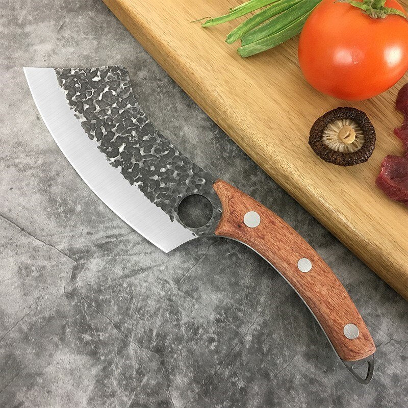 Chef Knife Forged Stainless Steel Butcher Outdoor Hunting Kitchen Meat Fishing