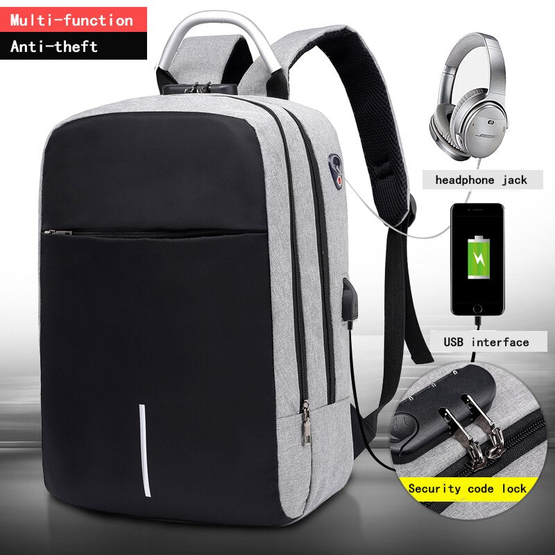 OUBDAR Men Multifunction Anti Theft Backpack 15.6" Inch Laptop Usb Charging Backpacks Bags