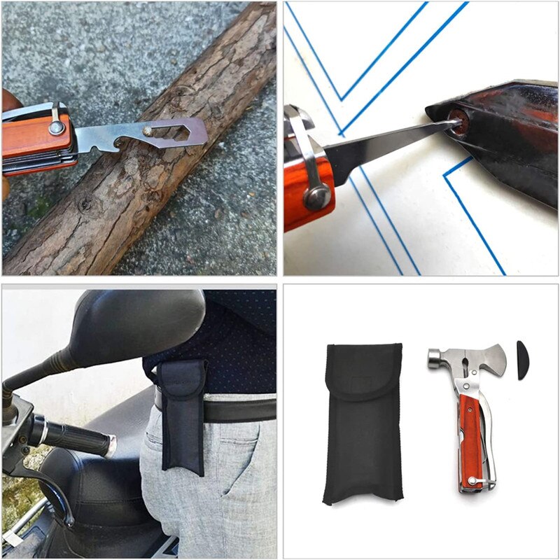 Outdoor Camping Multitools Multifunction Axe Safety Hammer Car Emergency Survival Tools