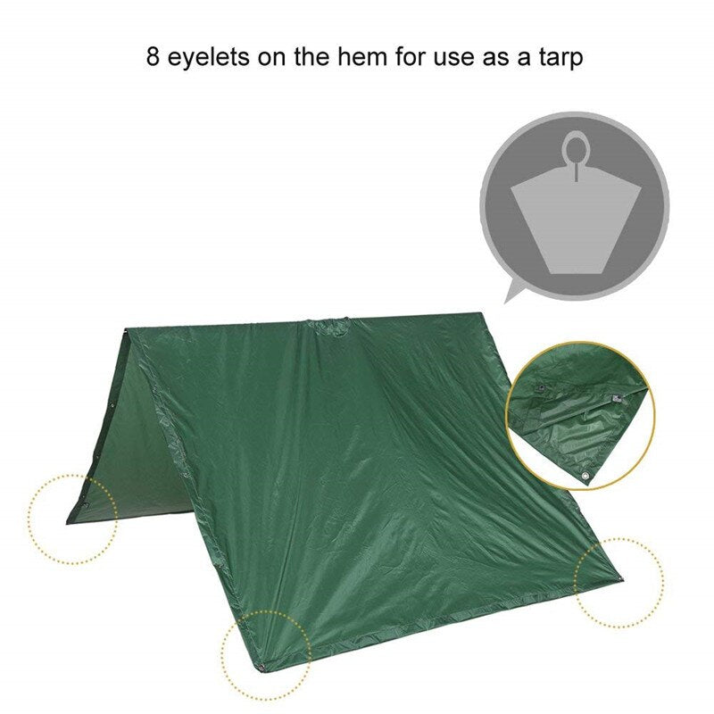 Multifunctional Raincoat Waterproof Survival Poncho Outdoor Camping Tent Mat for Hunting Hiking