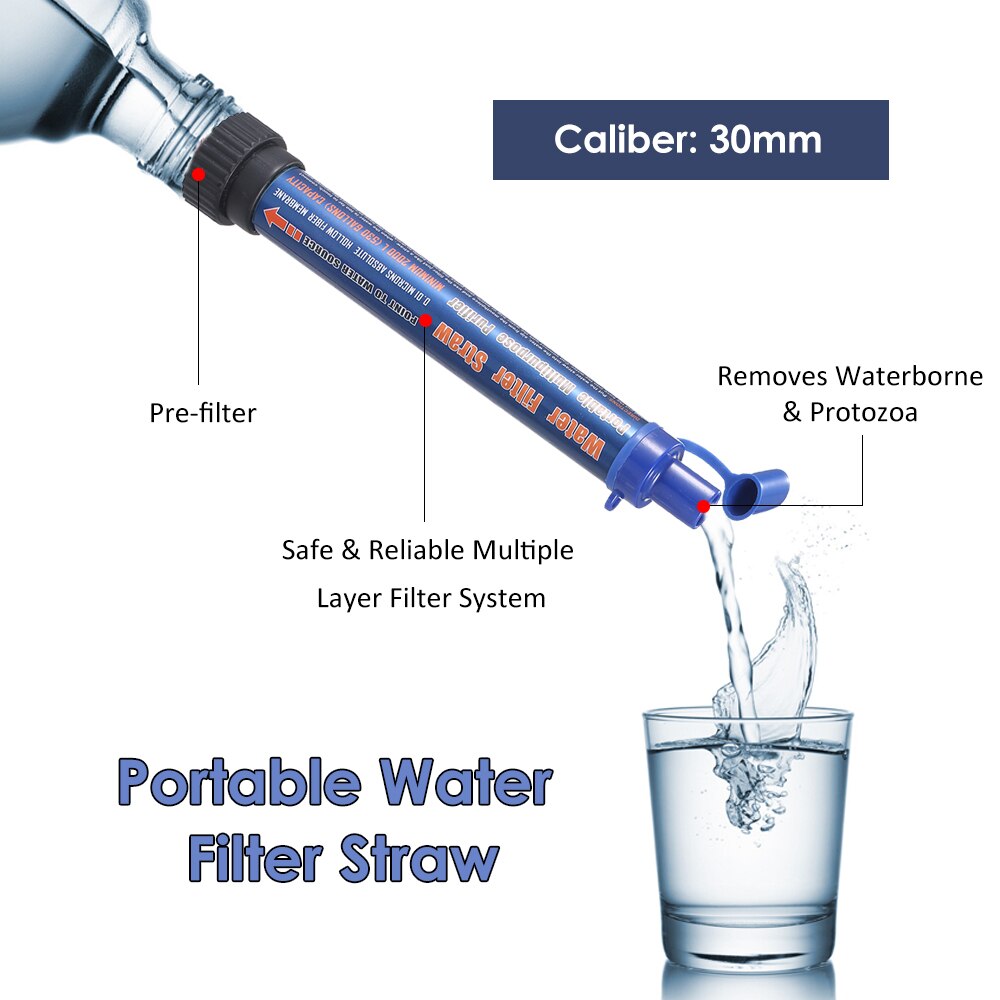 2000L Outdoor Water Filter Straw Water Purifier Filtration System Ultrafiltration Film Design