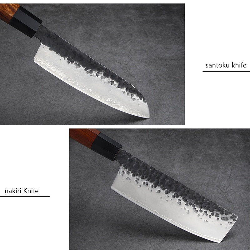 Handmade Clad Steel professional Japanese Kitchen knives Chef Knife Meat Cleaver