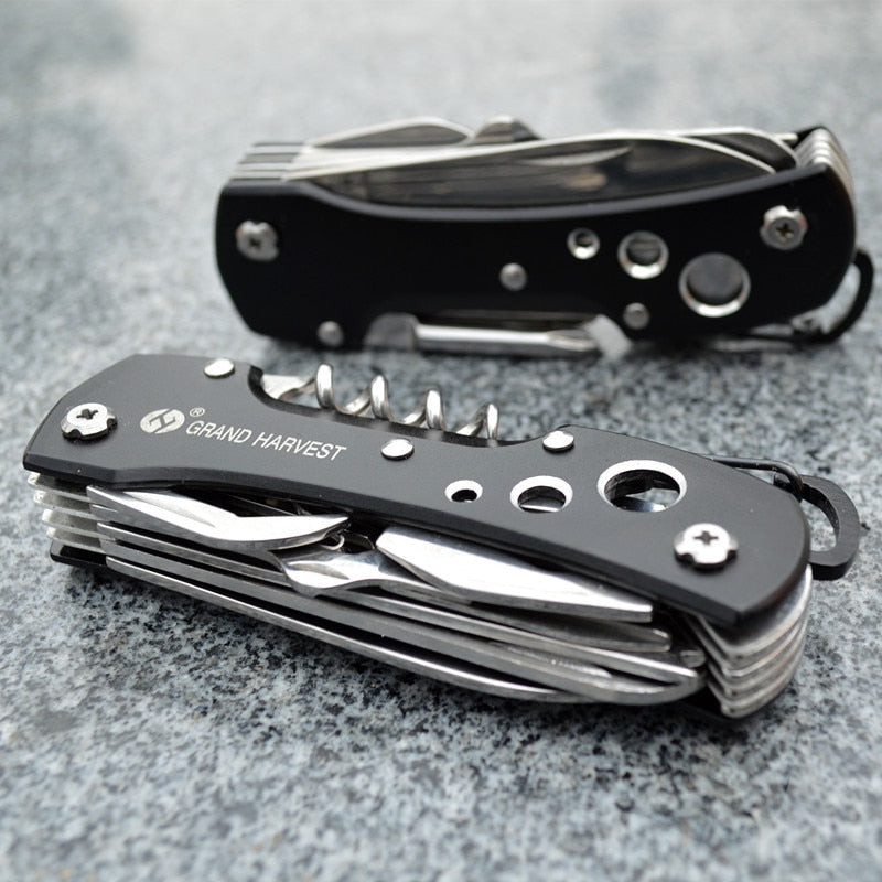 11 IN 1 Multi Tool Swiss Knife Fold Army Edc Gear Knife Survive Pocket Hunting Outdoor