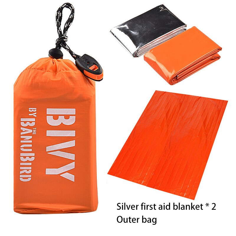 Outdoor Adventure Survival Tent Set 238g Portable Reflective Triangle PE Aluminum Film Warm