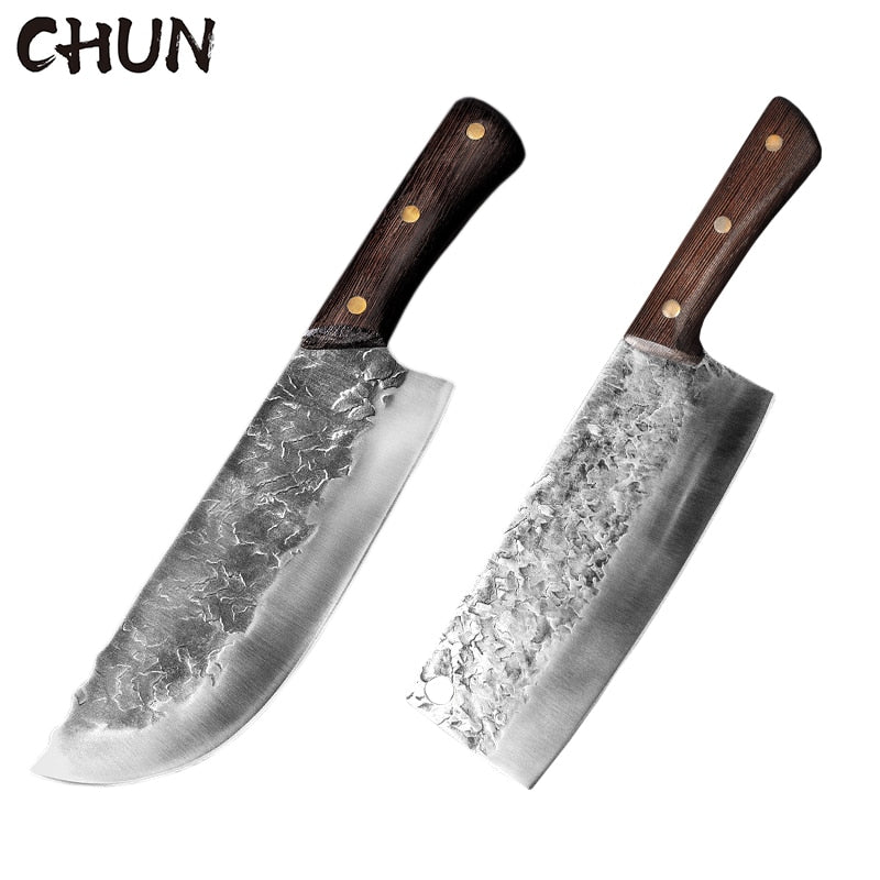 5CR15 Handmade Chopping Cleaver Butcher Knife High Carbon Steel Kitchen Chef Sets Forged