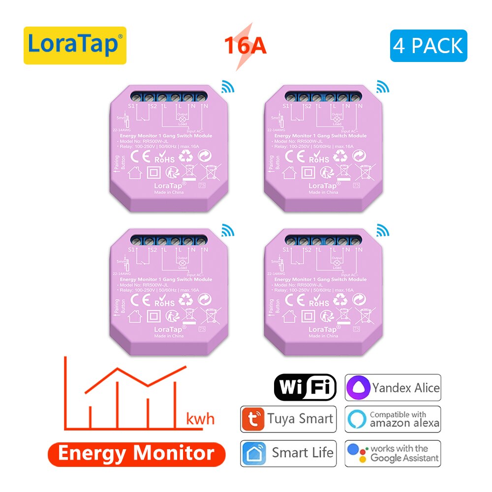 LoraTap Tuya Smart Life Wifi Switch Relay Breaker Module Automation Lighting Google Home Alexa Echo