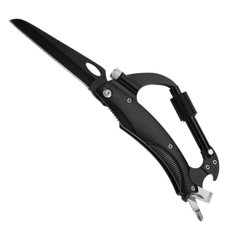 Camping 7-in-1 Pocket Multitool with Knife carabiner Bottle Opener Multi-tool Survival Multi-tool