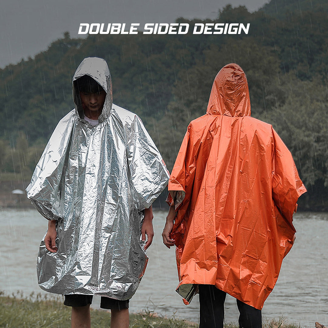 4/8pcs Emergency Rain Poncho Thermal Blanket Poncho Weather Proof Outdoor Survival