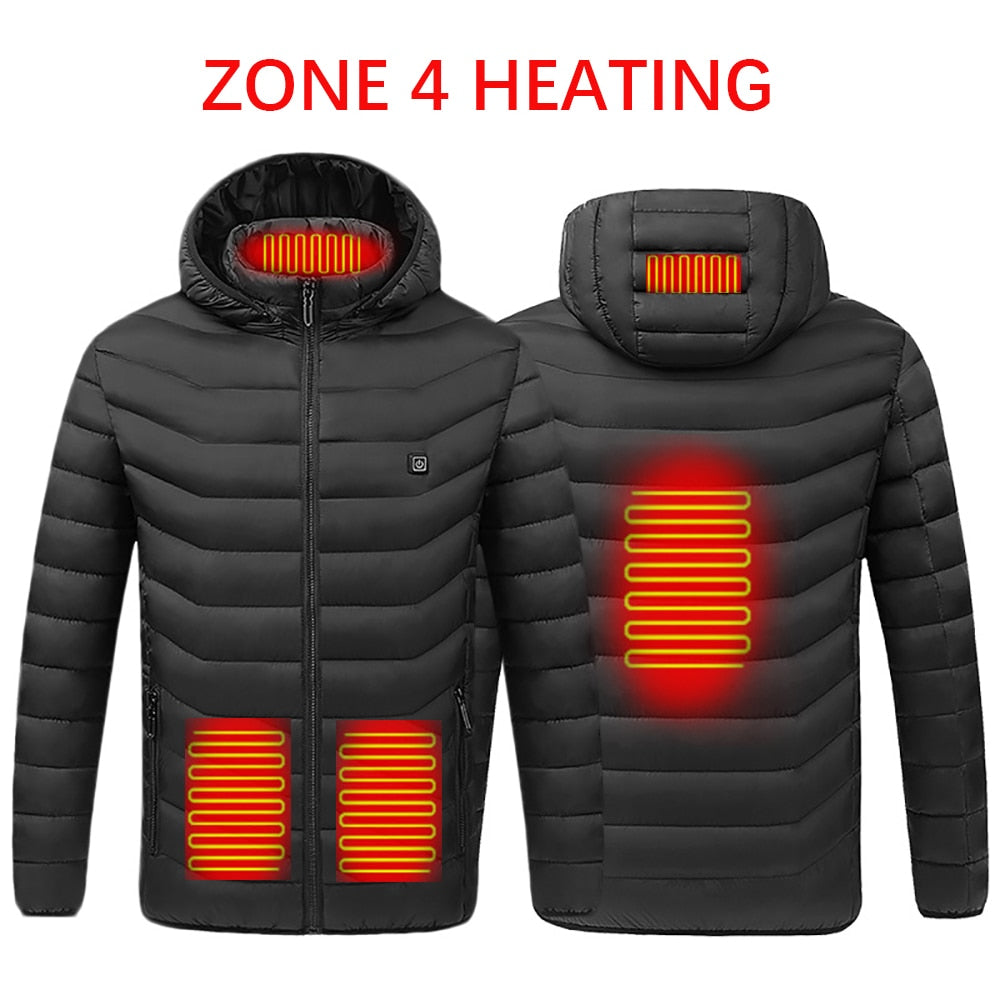 11 Areas Heated Jacket USB Men's Women's Winter Outdoor Electric Heating Jackets