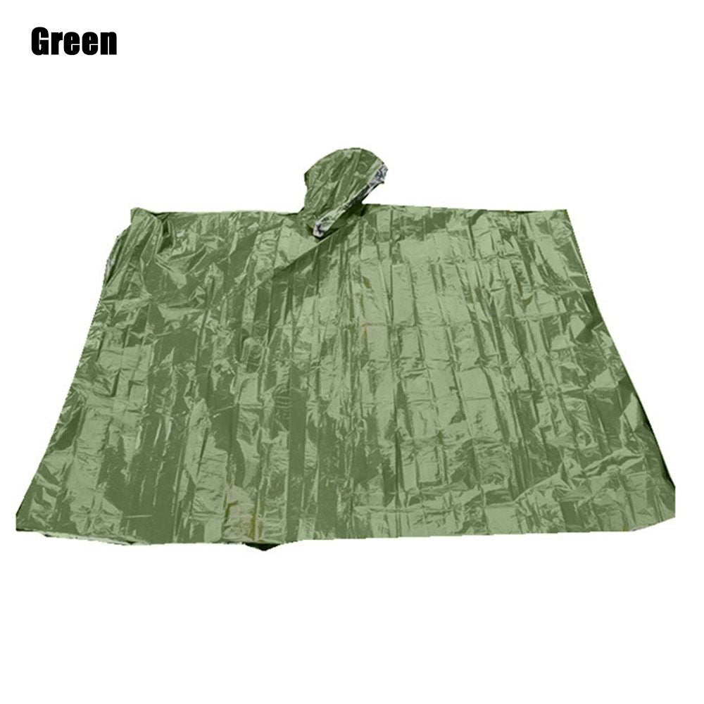 4 Colors Outdoor Camping Equipment Aluminum Film Rainwear Blankets Survival Raincoat