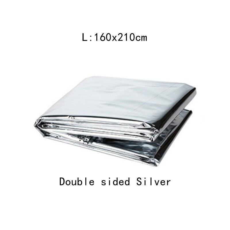 Outdoor Emergency Blanket Survive First Aid Military Rescue Kit Windproof Foil Thermal Blanket