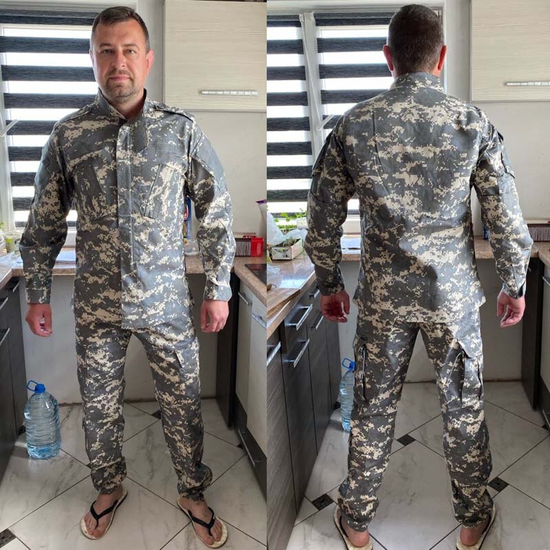 Military Uniform Tactical Airsoft Paintball Hunting Suit Men Clothing Outfit Combat Camouflage