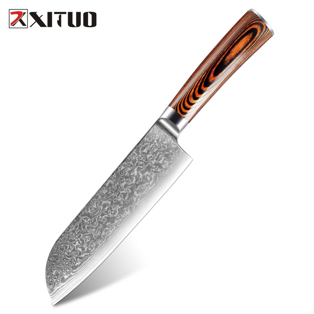 XITUO 1-4pcs kitchen knives set Japanese Damascus steel kitchen knife VG10 chef boning