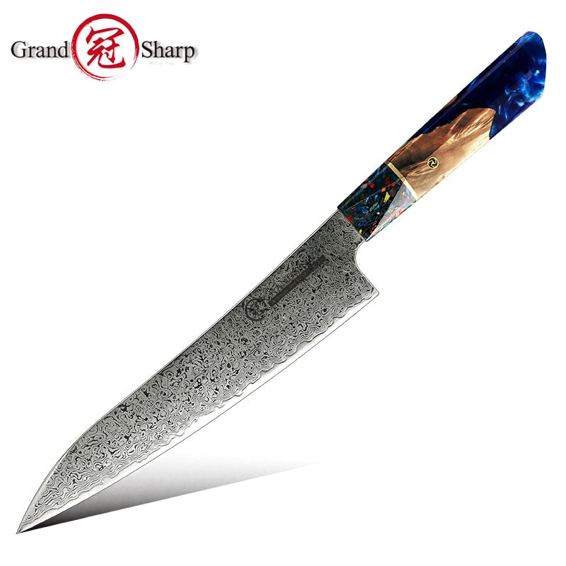 Chef's Knife 67 Layers AUS-10 Japanese Damascus Kitchen Stainless Steel Tool Gyuto Knives Gift