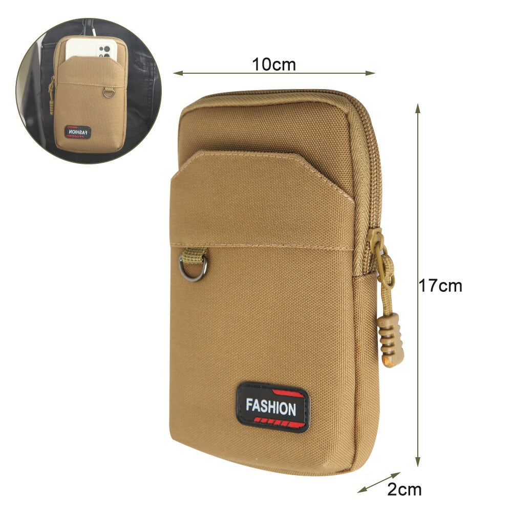 Nylon Tactical Bag Outdoor Molle Military Waist Fanny Pack Men Phone Pouch Camping Gear Purses