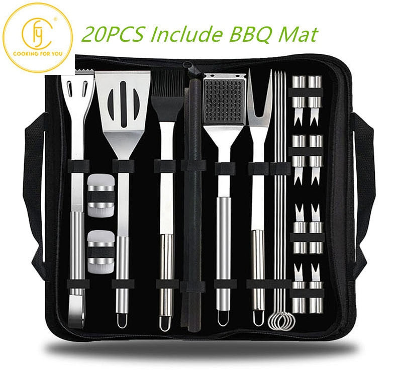 BBQ Tools Set Barbecue Utensil AccessoriesThermometer Barbeque Grilling Outdoor Gril Tools