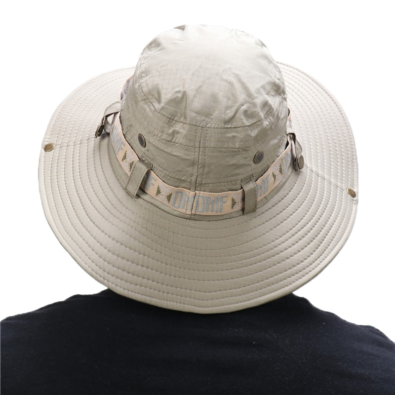 Waterproof Bucket Hat Summer Men Women Boonie Hat Outdoor UV Protection Wide Brim