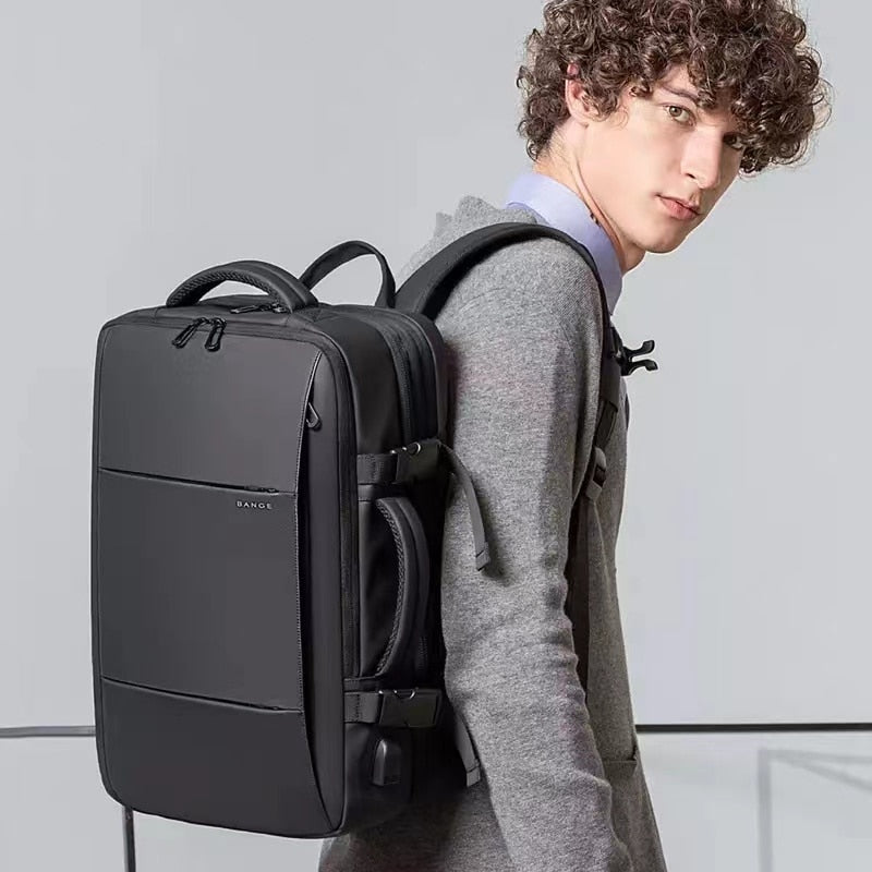 Travel Backpack Men Business Aesthetic School Expandable USB Bag Large Capacity